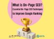 On-Page SEO Techniques