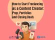 Start Freelancing Freelance Content Creator