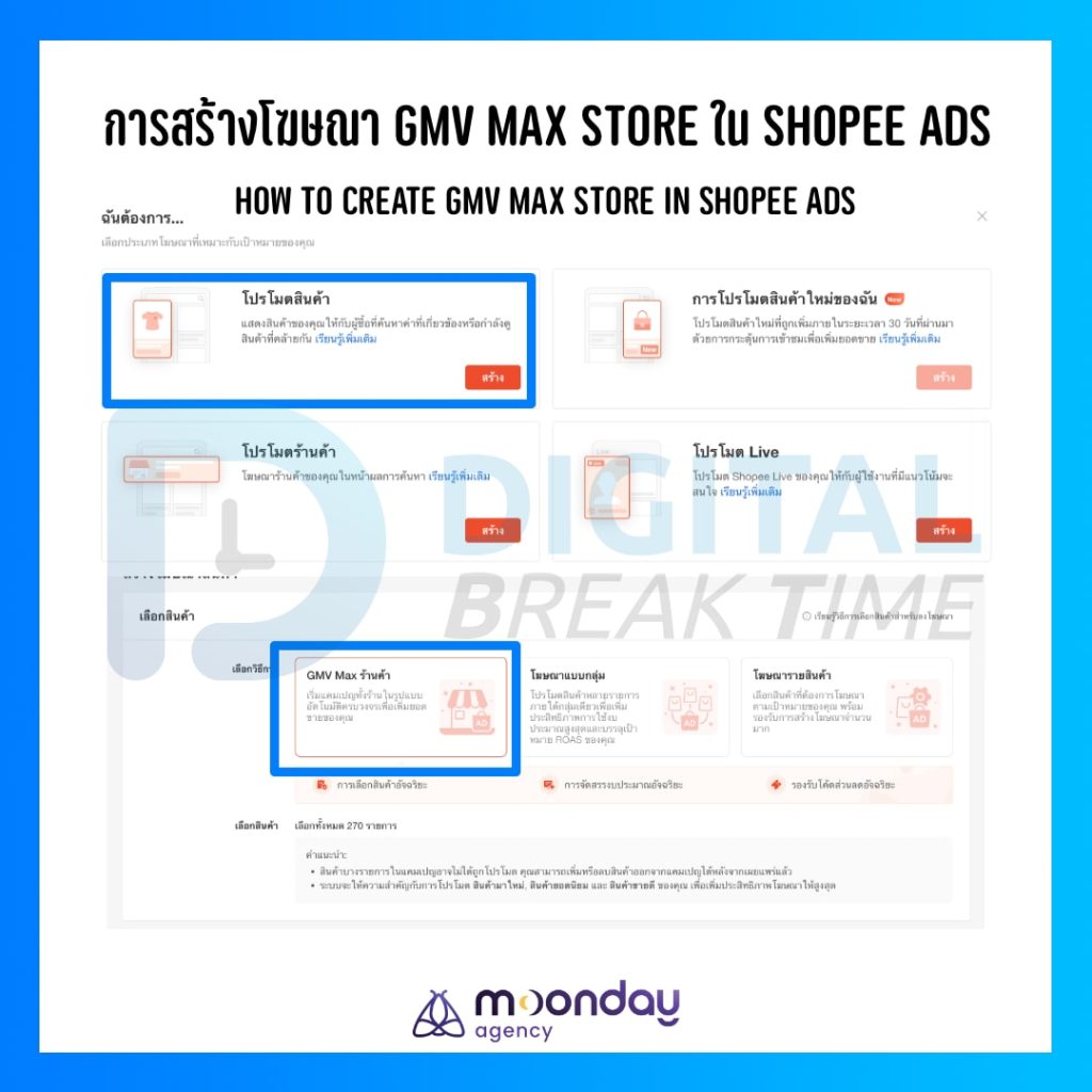 GMV Max ร้านค้า Shopee Ads